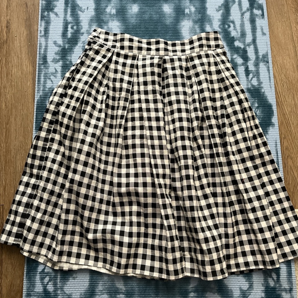Black and White Gingham Skirt